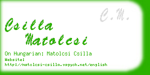 csilla matolcsi business card